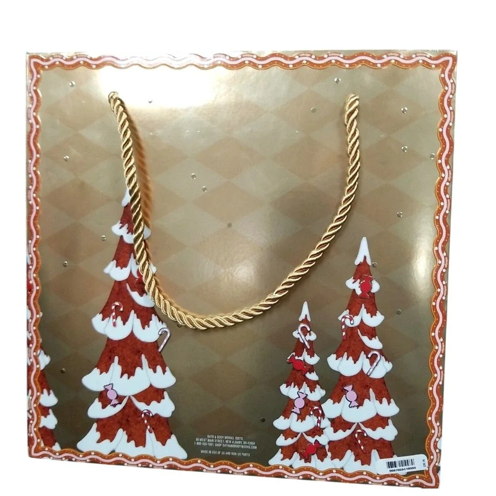 Bath‎ and Body Works Warm Vanilla Sugar 3pc Gift Set Feliz Navidad Holiday Bag